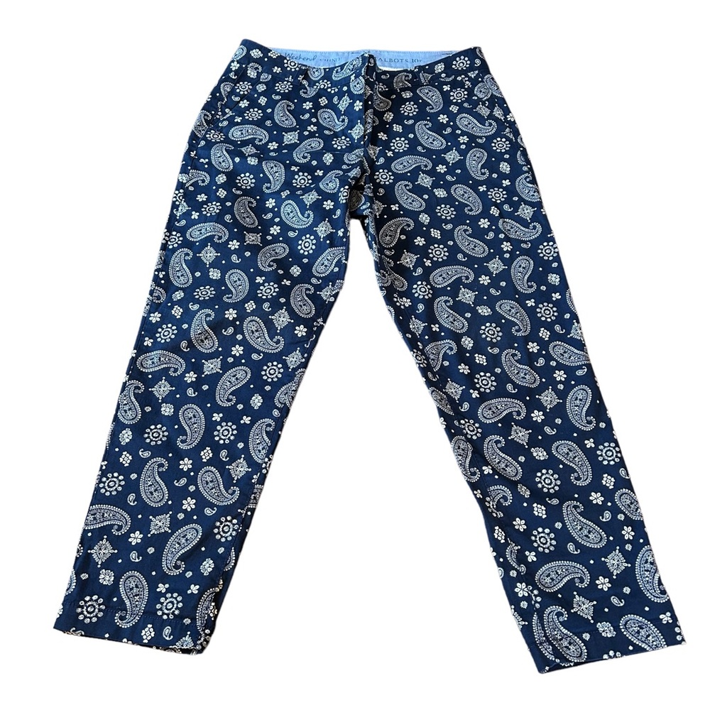 Talbots Weekend Chino Paisley Print